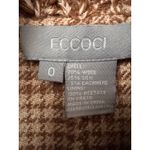 Eccoci Wool Silk Cashmere dressy Jacket with Embroidered Trim fall winter Size 0 Tan Photo 11