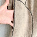 DKNY midi coat long blazer duster lightweight beige tan size medium women Photo 6