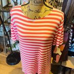 None Stripe Red Women’s top Photo 2