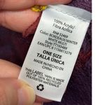 Time and Tru Acrylic Burgundy Yellow Purple Plaid Blanket Wrap Scarf 80"x27" Photo 2