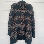 Urban Outfitters Staring at Stars Angora Rabbit Hair Green Patterned Cardigan Photo 3
