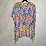 Lilly Pulitzer Purple Floral Beach Coverup Tunic Top G31 Photo 6