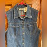 Bill Blass Vintage  Denim Dress Size Large  Sleeveless Button Front Jean Photo 1