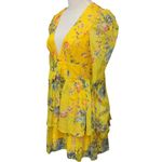 Mac Duggal Floral Chiffon Dress with Deep V-Neck Ruffle Tiered Skirt Size 8 NWT Photo 2