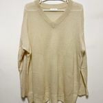 Oak + Fort Tan V-Neck Sweater Photo 0