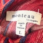 Monteau red striped collared sleeveless top Photo 7
