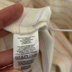 Loft  Bow Strap Button Front Drop Waist Mini Dress Ivory Rainbow - Size S Photo 6