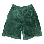Winlit Vintage Green High Waisted Suede Leather Pleated Long Shorts Women’s 5/6 Photo 1