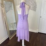 Early 2000's Fairy Dainty Sequin Asymmetric Light Purple Mesh Halter Midi Dress Size XS Photo 5