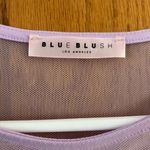 Blue Blush Purple Mesh cropped top with chest cut out Photo 1
