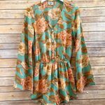 Show Me Your Mumu Shorts Romper Women’s Size Small Red Rocks Floral Bell Sleeve Photo 0