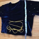 Vintage KERA Medieval Vest top crop jacket velvet bolero Short sleeve embroidered corset Photo 6