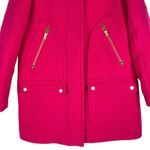 J.Crew Italian Stadium Cloth Wool Chateau Parka Coat Hot Pink Size 6 Photo 6