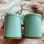 Marc Fisher Mint Green Strappy Block Heel Sandals Size 8.5 Photo 2