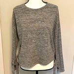 Forever 21 || Grey/black heather short top with bell split long sleeves Photo 0