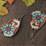 None 🎀🎀🎀3 for 12🎀🎀🎀Turquoise Leopard Pattern Drop Earrings Photo 5