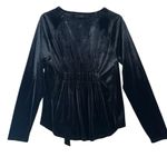 Limited Collection Womens NEW VTG Black Velvet Faux Wrap V Neck Winter Top Sz M Size M Photo 1