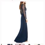 Tadashi Shoji Embroidered Gown black gold Photo 2