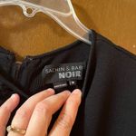 Sachin + Babi  Noir Black Flutter Lace Midi Dress Photo 3