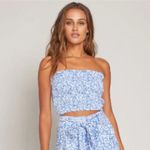 LF | Lost + Wander floral smocked bandeau top NEW S Photo 1