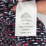 Talbots Tweed Pencil Skirt Size 14P Blue Red Business Straight Slit Knee Length Photo 8