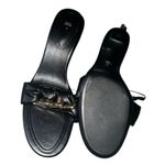 ZARA NEW  Chain Trim Heeled Sandals BLOGGERS FAVE BLACK GOLD COMFORT EU 41 US 10 Photo 7