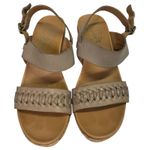Kork-Ease Sandals Womens 7 Tan Leather Wedge Austin Braid Cork Espadrille Beach Photo 8