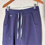 FIGS Women’s Zamora Jogger Scrub Pants Pull On Mid Rise in Dark Purple Size S Photo 3