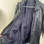 wilson's leather  Vintage Jacket Womens Large Black Full Zip Belted Edgy Chic Photo 6