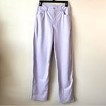 Naked Wardrobe  Faux Leather Croc Straight Leg‎ Pants Lavender Purple S Photo 2