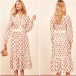 Reformation Delilah Wine Blossom Midi Dress Photo 1