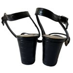 Nine West  Pixel City Black Block Heel Open Toe Ankle Buckle Strap Sandals Size 7 Photo 8