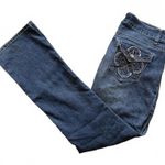 Y2K Lei Ashley Low Rise Jeans Slim Bootcut Regular Embellished Junior's Size 7 Blue Photo 0