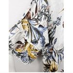Francesca Bettini Tropical Print Open Front Kimono Cardigan in White Multi OS Yellow Size undefined Photo 1