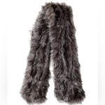 GORSKI Silver Fox Fur Stole with Pockets! NEW with tags $1999 one size! Real fur Gray Photo 1