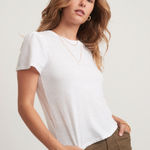 Marine layer  Lula Puff Sleeve Top - Optic White Photo 0