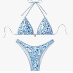 Amazon Blue Matching Bathing Suit Set Photo 1