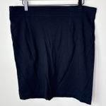 Eileen Fisher Eileen Fisher Black Knit Pull-On Elastic Waist Knee Length Black Skirt Size XL Photo 0