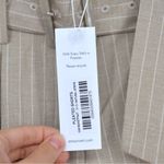 Amour Vert NEW Pleated Trouser Shorts Belted Neutral Cream Stripe Women's 0 Photo 9