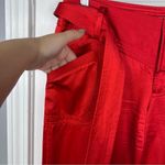 Armani Exchange Sz 4 Red Silk Blend Wide Leg Pants Photo 12