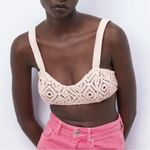 ZARA NWOT  100% cotton crochet bra top, size Small Photo 4