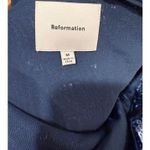 Reformation Navy Sequin Gown, Size M Photo 3