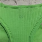 Lululemon  NWT Ebb To Street Cropped Workout Tank in Scream Green Light 12 Neon Photo 4