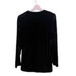 Vintage 90s velvet Black gold embellished Top M/L Size undefined Photo 1