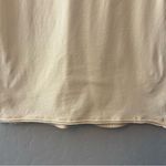 CAbi light yellow embellished flower v-neck raw hem top size XS Photo 15