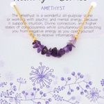 Boutique Handcrafted Healing Amethyst Chakra Stone Necklace  Photo 0