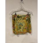 Urban Outfitters Skirt Womens Medium Yellow Tropical Floral Mini Hawaiian Photo 3