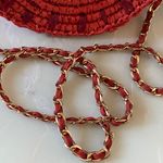 NWT Chic Red Woven Crossbody Bag Photo 3