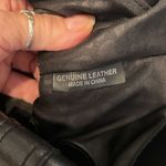 Perlina large black leather handbag 3 inside 1 outside zip pockets EUC Photo 13