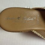 Andrea e Michele Wedge Cork Cross Strap Sandals Ruffles Sparkly Tan Cream Italy Brown Size undefined Photo 11